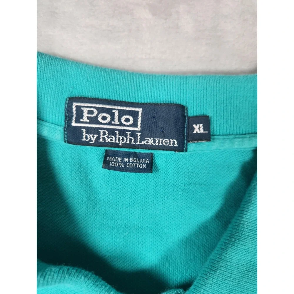 Polo Ralph Lauren Men's XL Polo‎ Shirt Short Sleeve Turquiose Green 100% Cotton
